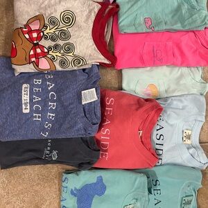 Kids medium tshirys and a few long sleeve. Vineyard vines, seaside,